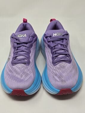 HOKA Bondi 8 Womens Size 8.5 B Running Shoes Purple Blue 1127952 CVPL w/ Box